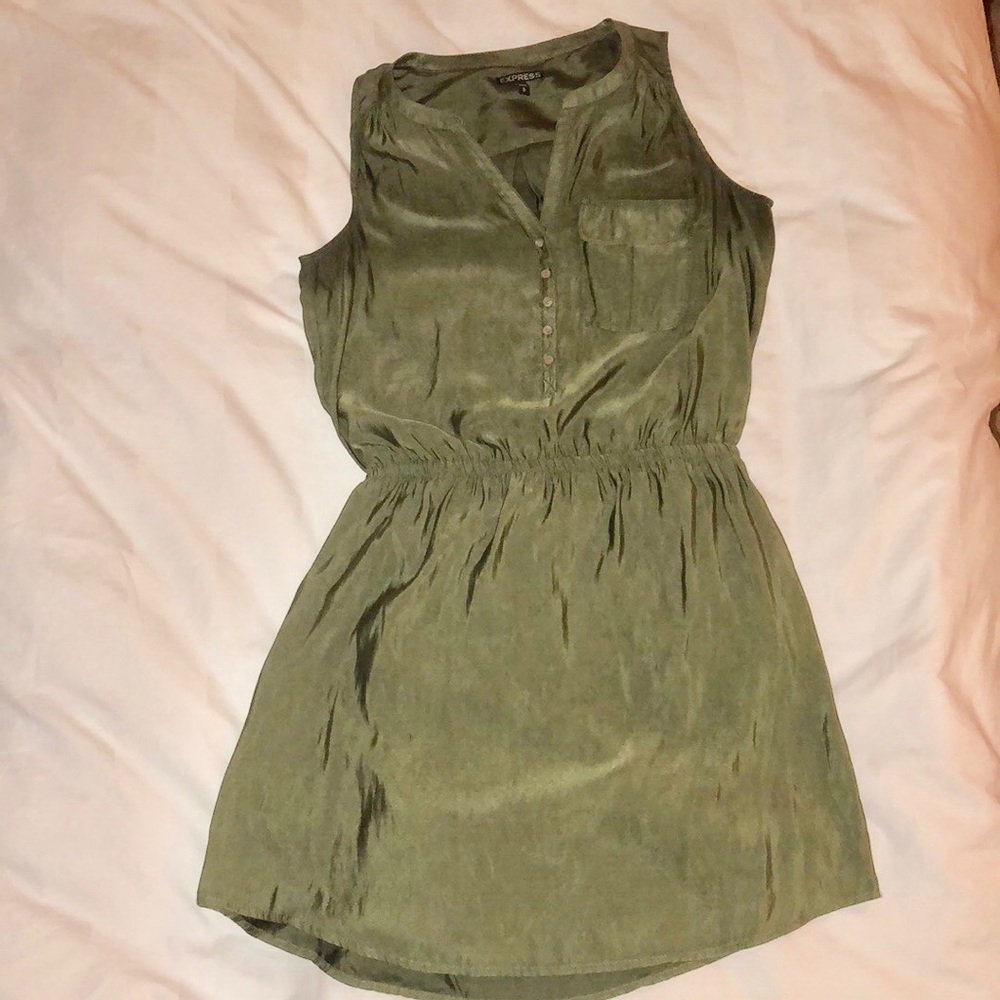 Forest green Express dress